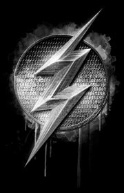 Men's Zack Snyder Justice League The Flash Silver Logo  Adult T-Shirt