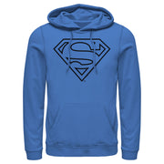 Men's Superman Logo Sleek  Adult Pull Over Hoodie