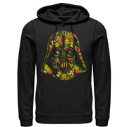 Men's Star Wars Hawaiian Print Darth Vader Helmet  Adult Pull Over Hoodie