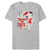 Men's Betty Boop Christmas Naughty or Nice Betty  Adult T-Shirt