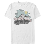 Men's Lost Gods Dusty Mountain Cartoon  Adult T-Shirt