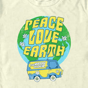 Men's Scooby Doo Peace Love Earth  Adult T-Shirt