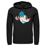 Men's Mickey & Friends Fourth of July Mickey Mouse Face  Adult Pull Over Hoodie