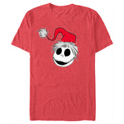 Men's The Nightmare Before Christmas Jack Santa Hat  Adult T-Shirt