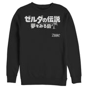 Men's Nintendo Legend of Zelda Link's Awakening Kanji Character Logo  Adult Sweatshirt