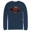 Men's Zack Snyder Justice League Superman Logo  Adult Long Sleeve Shirt