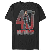 Men's Marvel Black Widow 40th Birthday  Adult T-Shirt