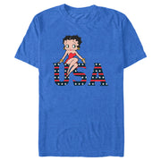 Men's Betty Boop USA Logo  Adult T-Shirt