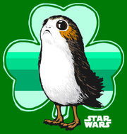 Men's Star Wars St. Patrick's Day Porg and a Shamrock  Adult Sweatshirt