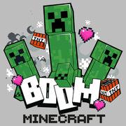 Men's Minecraft Creepers Boom Logo  Adult T-Shirt