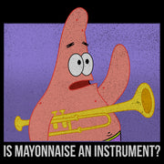 Men's SpongeBob SquarePants Patrick Mayonnaise Instrument Quote  Adult T-Shirt