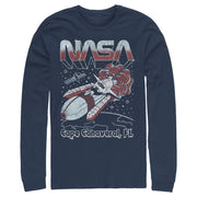 Men's NASA Cape Canaveral FL Blast Off Retro  Adult Long Sleeve Shirt