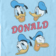 Men's Mickey & Friends Donald Duck Faces  Adult T-Shirt