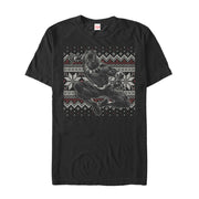 Men's Marvel Black Panther Knit Pattern Print  Adult T-Shirt