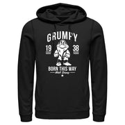 Men's Snow White and the Seven Dwarves Grumpy Born This Way  Adult Pull Over Hoodie