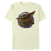 Men's Star Wars: The Mandalorian The Child Circle Halo  Adult T-Shirt