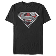 Men's Superman Logo Grunge  Adult T-Shirt