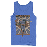 Men's Superman Classic Hero Pose  Adult Tank Top