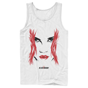 Men's Marvel Black Widow Painted 80's Face  Adult Tank Top