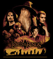 Men's The Lord of the Rings Fellowship of the Ring Character Poster  Adult T-Shirt