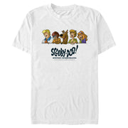 Men's Scooby Doo Character Bust Line-Up  Adult T-Shirt