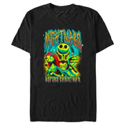 Men's The Nightmare Before Christmas Colorful Metal Poster  Adult T-Shirt