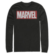 Men's Marvel Classic Distressed Logo  Adult Long Sleeve Shirt