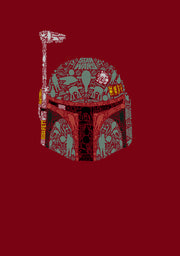 Men's Star Wars Boba Fett Silhouette Helmet Fill  Adult T-Shirt