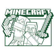 Men's Minecraft Steve and Alex Attack  Adult T-Shirt