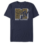 Men's MTV Cheetah Print Logo  Adult T-Shirt