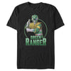 Men's Power Rangers Green Ranger Circle Portrait  Adult T-Shirt