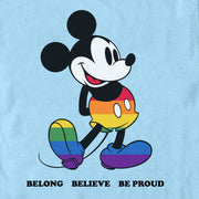 Men's Mickey & Friends Belong, Believe, Be Proud  Adult T-Shirt