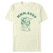 Men's Star Wars: The Mandalorian Grogu Mmm Soup  Adult T-Shirt