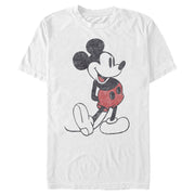 Men's Mickey & Friends Distressed Mickey Mouse Pose  Adult T-Shirt