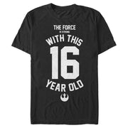 Men's Star Wars Force Is Strong With This 1Year Old Rebel Logo  Adult T-Shirt