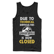 Men's Jurassic World Technical Difficulties  Adult Tank Top