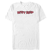 Men's Betty Boop Pink Logo  Adult T-Shirt