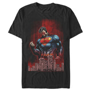 Men's Superman Hero Streaks  Adult T-Shirt