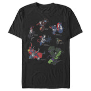 Men's Marvel Venomized Hero Circle  Adult T-Shirt