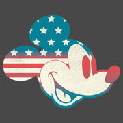 Men's Mickey & Friends Fourth of July Mickey Mouse Face  Adult T-Shirt