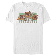 Men's Nintendo Animal Crossing Nook Family Portrait  Adult T-Shirt