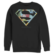 Men's Superman Tropical Shield Logo  Adult Sweatshirt