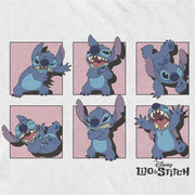 Men's Lilo & Stitch Poses in Pink Panels  Adult T-Shirt