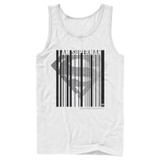 Men's Superman Logo Hero Barcode  Adult Tank Top