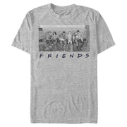 Men's Friends BFFs Atop Skyscraper Photo  Adult T-Shirt