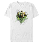 Men's The Lord of the Rings Fellowship of the Ring Hobbit Paint Splatter  Adult T-Shirt