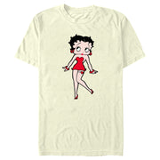 Men's Betty Boop Red Outfit Cute Pose  Adult T-Shirt