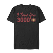 Men's Marvel Iron Man Love 3000 Forever  Adult T-Shirt