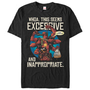 Men's Marvel Deadpool Excessive Behavior  Adult T-Shirt