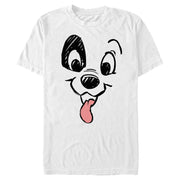 Men's One Hundred and One Dalmatians Happy Patch With Tongue Out  Adult T-Shirt